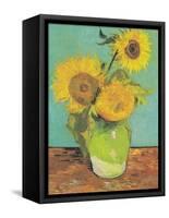 Three Sunflowers in a Vase, 1888-Vincent van Gogh-Framed Stretched Canvas