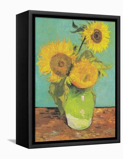 Three Sunflowers in a Vase, 1888-Vincent van Gogh-Framed Stretched Canvas