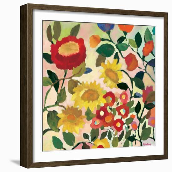 Three Sunflowers-Kim Parker-Framed Giclee Print