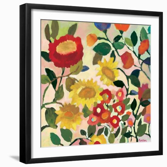 Three Sunflowers-Kim Parker-Framed Giclee Print