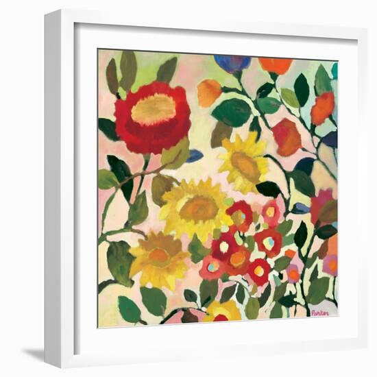 Three Sunflowers-Kim Parker-Framed Giclee Print