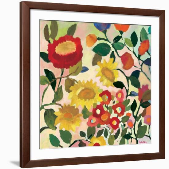 Three Sunflowers-Kim Parker-Framed Giclee Print