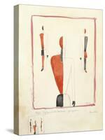 Three Suprematist Figures, C. 1921-2-Kazimir Severinovich Malevich-Stretched Canvas