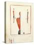 Three Suprematist Figures, C. 1921-2-Kazimir Severinovich Malevich-Stretched Canvas