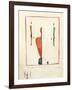 Three Suprematist Figures, C. 1921-2-Kazimir Severinovich Malevich-Framed Giclee Print