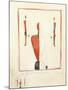 Three Suprematist Figures, C. 1921-2-Kazimir Severinovich Malevich-Mounted Giclee Print