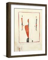 Three Suprematist Figures, C. 1921-2-Kazimir Severinovich Malevich-Framed Giclee Print