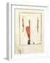 Three Suprematist Figures, C. 1921-2-Kazimir Severinovich Malevich-Framed Giclee Print