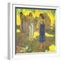 Three Tahitian Women Against a Yellow Background, 1899-Paul Gauguin-Framed Giclee Print