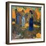 Three Tahitian Women Against a Yellow Background-Paul Gauguin-Framed Art Print