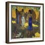 Three Tahitian Women Against a Yellow Background-Paul Gauguin-Framed Giclee Print