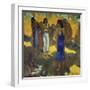 Three Tahitian Women Against a Yellow Background-Paul Gauguin-Framed Giclee Print