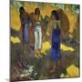 Three Tahitian Women Against a Yellow Background-Paul Gauguin-Mounted Giclee Print