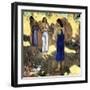 Three Tahitian Women Against a Yellow Background-Paul Gauguin-Framed Giclee Print