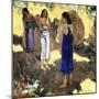 Three Tahitian Women Against a Yellow Background-Paul Gauguin-Mounted Giclee Print