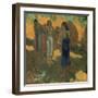 Three Tahitian Women Against a Yellow Background-Paul Gauguin-Framed Giclee Print