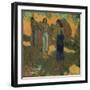 Three Tahitian Women Against a Yellow Background-Paul Gauguin-Framed Giclee Print