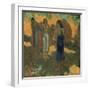 Three Tahitian Women Against a Yellow Background-Paul Gauguin-Framed Giclee Print