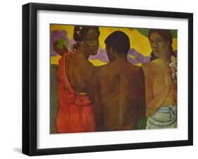 'Three Tahitians', 1899 (1935)-Paul Gauguin-Framed Giclee Print