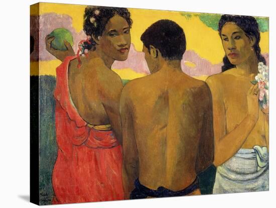 Three Tahitians by Paul Gauguin-Paul Gauguin-Stretched Canvas