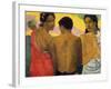 Three Tahitians by Paul Gauguin-Paul Gauguin-Framed Giclee Print