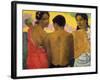 Three Tahitians by Paul Gauguin-Paul Gauguin-Framed Giclee Print