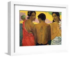 Three Tahitians by Paul Gauguin-Paul Gauguin-Framed Giclee Print