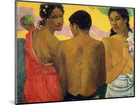 Three Tahitians by Paul Gauguin-Paul Gauguin-Mounted Giclee Print