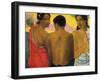 Three Tahitians-Paul Gauguin-Framed Art Print