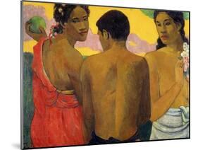Three Tahitians-Paul Gauguin-Mounted Art Print
