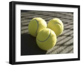 Three Tennis Balls-null-Framed Premium Photographic Print