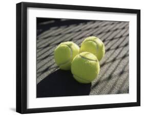 Three Tennis Balls-null-Framed Premium Photographic Print