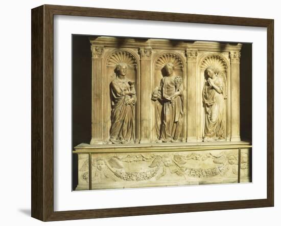Three Theological Virtues, Detail from Antipope John XXIII's Tomb-Donatello-Framed Giclee Print