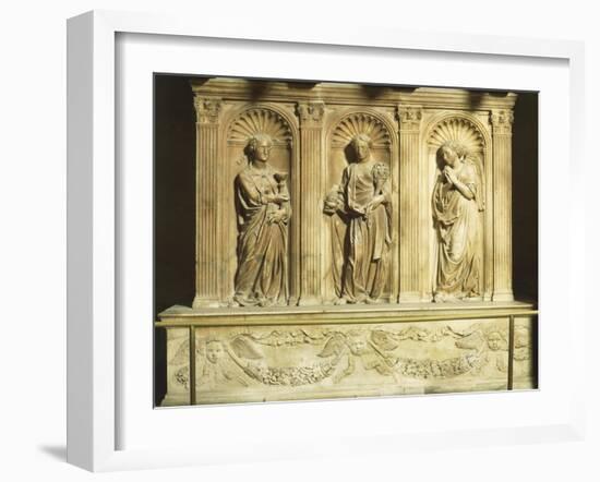 Three Theological Virtues, Detail from Antipope John XXIII's Tomb-Donatello-Framed Giclee Print