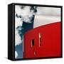 Three Tiny Windows in Red Wall-Gilbert Claes-Framed Stretched Canvas
