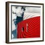 Three Tiny Windows in Red Wall-Gilbert Claes-Framed Giclee Print