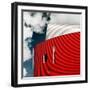 Three Tiny Windows in Red Wall-Gilbert Claes-Framed Giclee Print