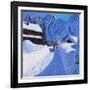 Three Tobogganers, La Clusaz, France, 2017-Andrew Macara-Framed Giclee Print