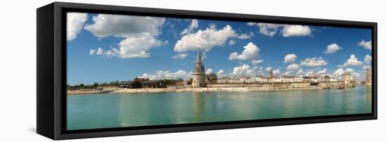 Three Towers at the Port of La Rochelle, Charente-Maritime, Poitou-Charentes, France-null-Framed Stretched Canvas