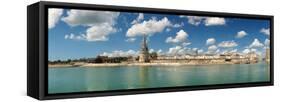 Three Towers at the Port of La Rochelle, Charente-Maritime, Poitou-Charentes, France-null-Framed Stretched Canvas