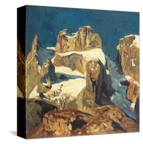 Three Towers in Grauertal-Eugen Bracht-Stretched Canvas