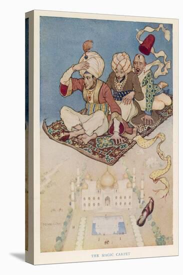 Three Travellers on a Magic Carpet-null-Stretched Canvas