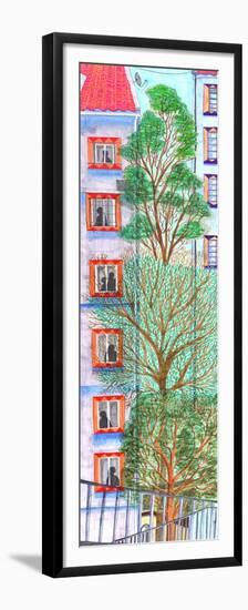 Three Trees, 2017-Charlotte Orr-Framed Premium Giclee Print