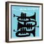 Three Trumpets-null-Framed Art Print