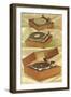 Three Turntables, Retro-null-Framed Art Print