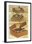 Three Turntables, Retro-null-Framed Art Print