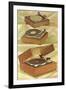 Three Turntables, Retro-null-Framed Art Print