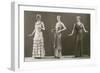 Three Twenties Mannequins in Long Dresses-null-Framed Art Print