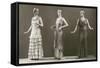 Three Twenties Mannequins in Long Dresses-null-Framed Stretched Canvas