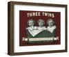 Three Twins Brand Cigar Box Label, A Howling Success-Lantern Press-Framed Art Print